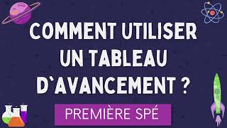 Comment utiliser un tableau davancement   3 Exercices  Première Spécialité Physique Chimie [upl. by Kasey450]