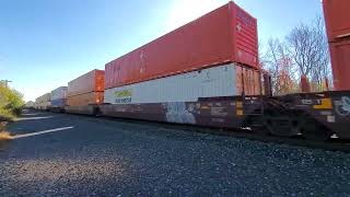 CSX Stack Train Weedsport NY 10524 vid 1 of 4 [upl. by Munford]