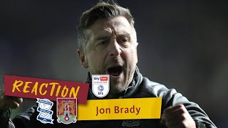 Jon Brady reflects on the draw at Birmingham City [upl. by Garrek]