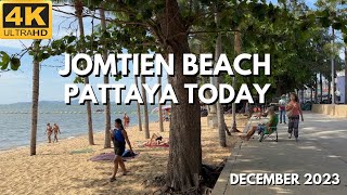 4K Jomtien beach Pattaya BEST view Thailand today [upl. by Nylyak]