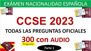 CCSE 2023 PRUEBA NACIONALIDAD ESPAÑOLA CON AUDIO [upl. by Skerl]