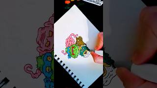 Drawing Muckman from TMNT in my CrustyGoobers style ninjaturtles sketchbook coloring art [upl. by Oakman]