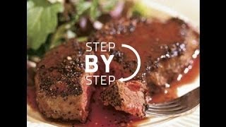 Steak au Poivre Recipe Recipe for Steak au Poivre How to Make Steak au Poivre Part 1 [upl. by Nnylhtak187]