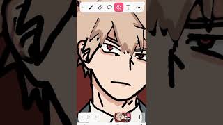 Bakugo drawing bakugo drawing art shorts [upl. by Yrtnej835]