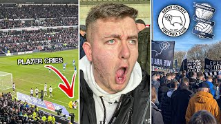 DERBY COUNTY VS BIRMINGHAM CITY  22  DERBY FANS RIOT PYROS PROTESTS amp 96TH MINUTE CARNAGE [upl. by Devina384]