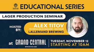 TBBA Educational Series Lallemand Lager Production Seminar [upl. by Burley]