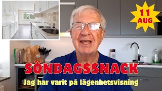 20240811 SÖNDAGSSNACK  Jag har varit på lägenhetsvisning [upl. by Aridnere]