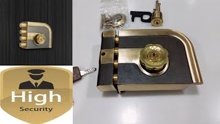 Main Door Lock BOSS Tetra Bolt  Main Door Lock with Inbuilt Handle  Lockable Knob With 5 Keys [upl. by Wenda]