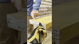 Putting up LVLs as the porch headers construction woodworking foryou logcabin buildingahouse [upl. by Good]