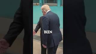 Trumps Historic Step Meeting Kim Jongun at the DMZ shorts trump kimtaehyung [upl. by Siroled]