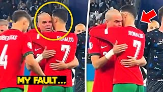 Cristiano Ronaldo Consoling Crying Pepe after Portugals Eliminated from Euro 2024 😭💔 [upl. by Malley664]