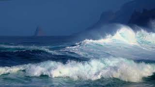 Strong Wind With Ocean Wave Sound Effects  Copyright Free Nature Sounds [upl. by Odraccir]