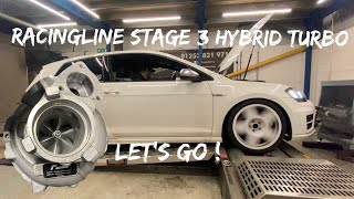 VW MK7 GOLF R STAGE 3 IS38 HYBRID TURBO RACINGLINE PERFORMANCE [upl. by Okorih]