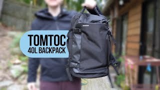 tomtoc Travel Backpack 40L Review [upl. by Baird]