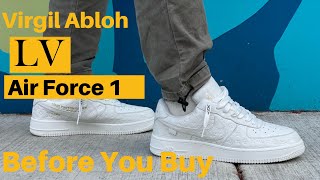 Virgil Abloh Louis Vuitton Air Force 1 On Foot Review and Sizing Guide Option B [upl. by Girand]