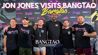 Jon Jones visits Bangtao Muay Thai amp MMA The GOAT is here [upl. by Heigho245]