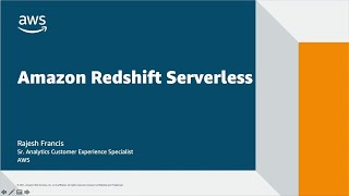 Amazon Redshift Serverless  End to End Use Case  Amazon Web Services [upl. by Clynes]