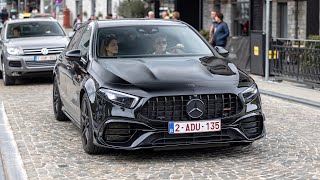 Mercedes A45 S AMG with Decat Milltek Exhaust  LOUD Acceleration Sounds [upl. by Trebleht]