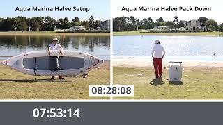 Aqua Marina Halve Inflatable Kayak Setup and Packaway [upl. by Nywrad]