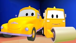 Tom The Tow Truck and the Steamroller in Car City  Trucks cartoon for kids [upl. by Ialohcin]