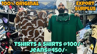 100 Original Export Surplus  Tshirts100 Shirts100 Jeans460 Only  Biggest Warehouse [upl. by Atnas853]