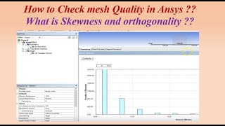 How to Check Mesh Quality in Ansys Meshing  Skewness  Orthogonality  Lec 19 [upl. by Berton648]