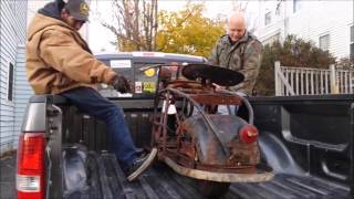 Mustie 1 comes to pick up the 1948 Cushman sport [upl. by Namas519]