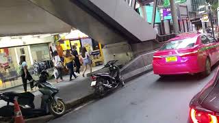 Bike Taxi or BTS  Driving around Bangkok in rush hour [upl. by Sarajane941]