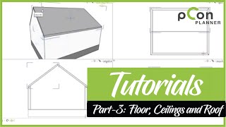 Floor Ceiling and Roof in pCon planner  tutorial part3  architechnology [upl. by Ahsiekal]