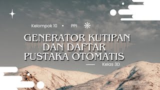 3D Membuat Sitasi dan Daftar Pustaka Otomatis [upl. by Vivle39]