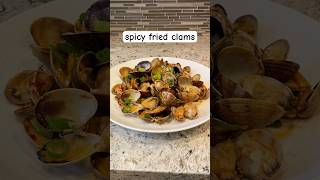 spicy fried clams 辣炒花蛤 cooking chinesefood recipe easyrecipe clam spicy [upl. by Ynoep726]