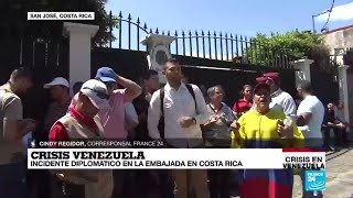 Informe desde Costa Rica Altercado diplomático en la embajada de Venezuela [upl. by Freemon99]