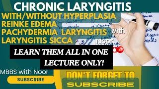 chronic laryngitis  Reinkes edema  pachydermia laryngitis  doctorsplaceacademy [upl. by Kerby83]