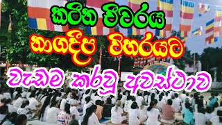 අලුයම කටින චීවරය නාගදීප විහාරස්ථානය ට වැඩම කරවීම [upl. by Icnarf]