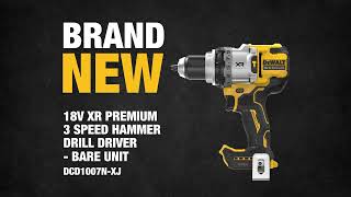 NEW from DEWALT®  18V XR 3Speed Hammer Drill Driver DCD1007NXJ [upl. by Etnauq]