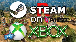 Play Steam Games on Xbox Using Parsec  First Look [upl. by Immat227]