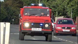 HIOWFRS JH17M2 Fareham Land Rover Defender L4t responding to a large fire in Warsash [upl. by Osbert51]