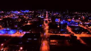 Aerial view of Youngstown Ohio at Night  Bruce Springsteen [upl. by Korrie]