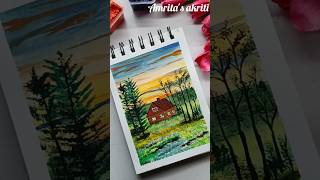 landscape painting 🎨🖌️✨smastheticart painting art viral [upl. by Aneekal]