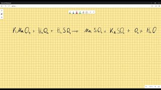 KMnO4H2O2H2SO4MnSO4K2SO4O2H2O [upl. by Blasien]