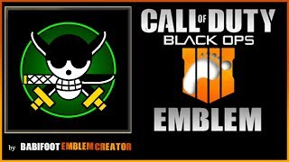 COD BO4 Emblem Tutorial  One Piece Zoro Jolly Roger  EASY [upl. by Iramohs]