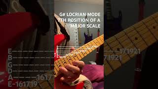 G LOCRIAN MODE 7TH POSITION OF A MAJOR SCALE guitar guitarist guitarsolo bluesmusic shorts [upl. by Scales]