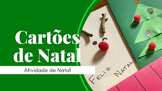 5 Ideias de CARTÕES DE NATAL para fazer com as crianças [upl. by Marianna]