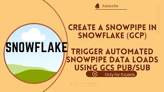 Day41 Create a Snowpipe in Snowflake GCP Trigger automated Snowpipe data loads using GCS PubSub [upl. by Ecaidnac]