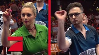 MarcelScorpion amp Martin Schindler vs Ruth Moschner amp Peter Wright  Gruppenphase  Promi Darts WM [upl. by Edson]