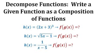 Ex Decompose Functions [upl. by Arinayed]