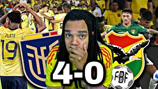 ECUADOR vs BOLIVIA 40 REACCIÓN DE COLOMBIANO [upl. by Essila252]