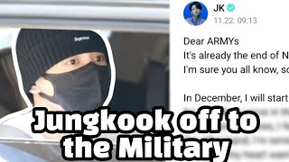 BTS Jungkook to enlist in the Military this December [upl. by Sallyanne]