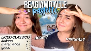 REAGIAMO ALLE NOSTRE PAGELLE  crediti maturità aury🏫💓 liceo classico [upl. by Bondy]