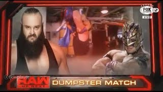 Kalisto vs Braun Strowman  Dumpster match  RAW  FOX SPORT  PT BR [upl. by Armin]